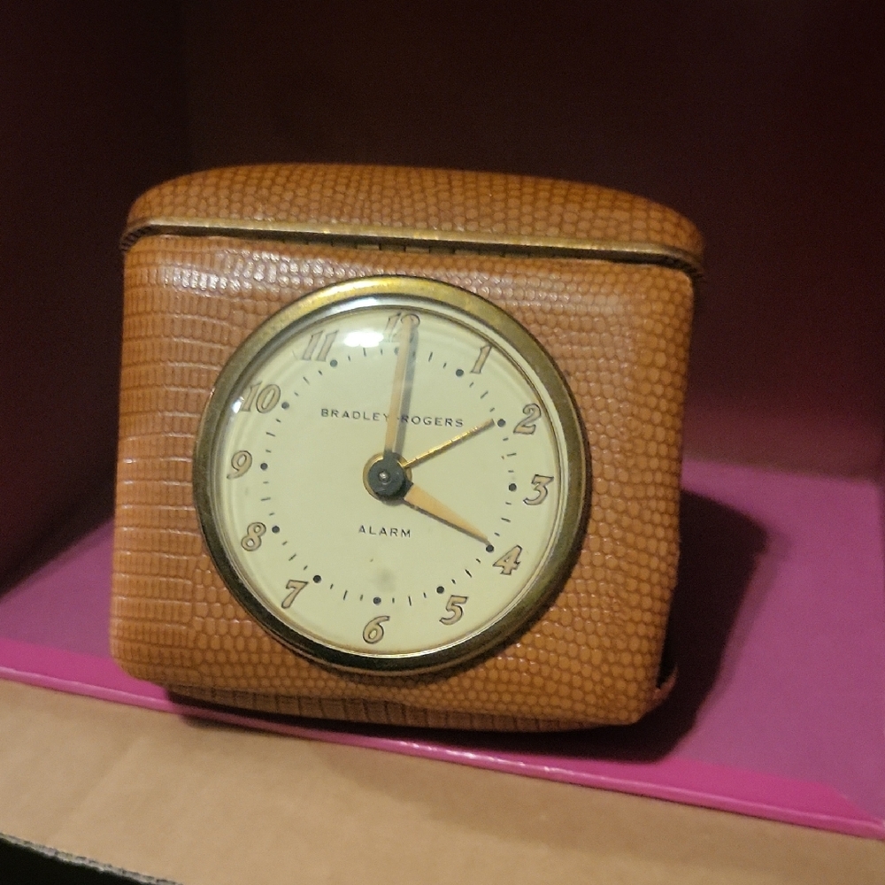 Bradley Rogers Tan Alarm Clock